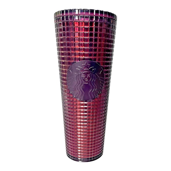 Starbucks Other - Starbucks 2020 Holiday Disco Grid Tumbler Berry Plum 24oz LE Collectible Cup